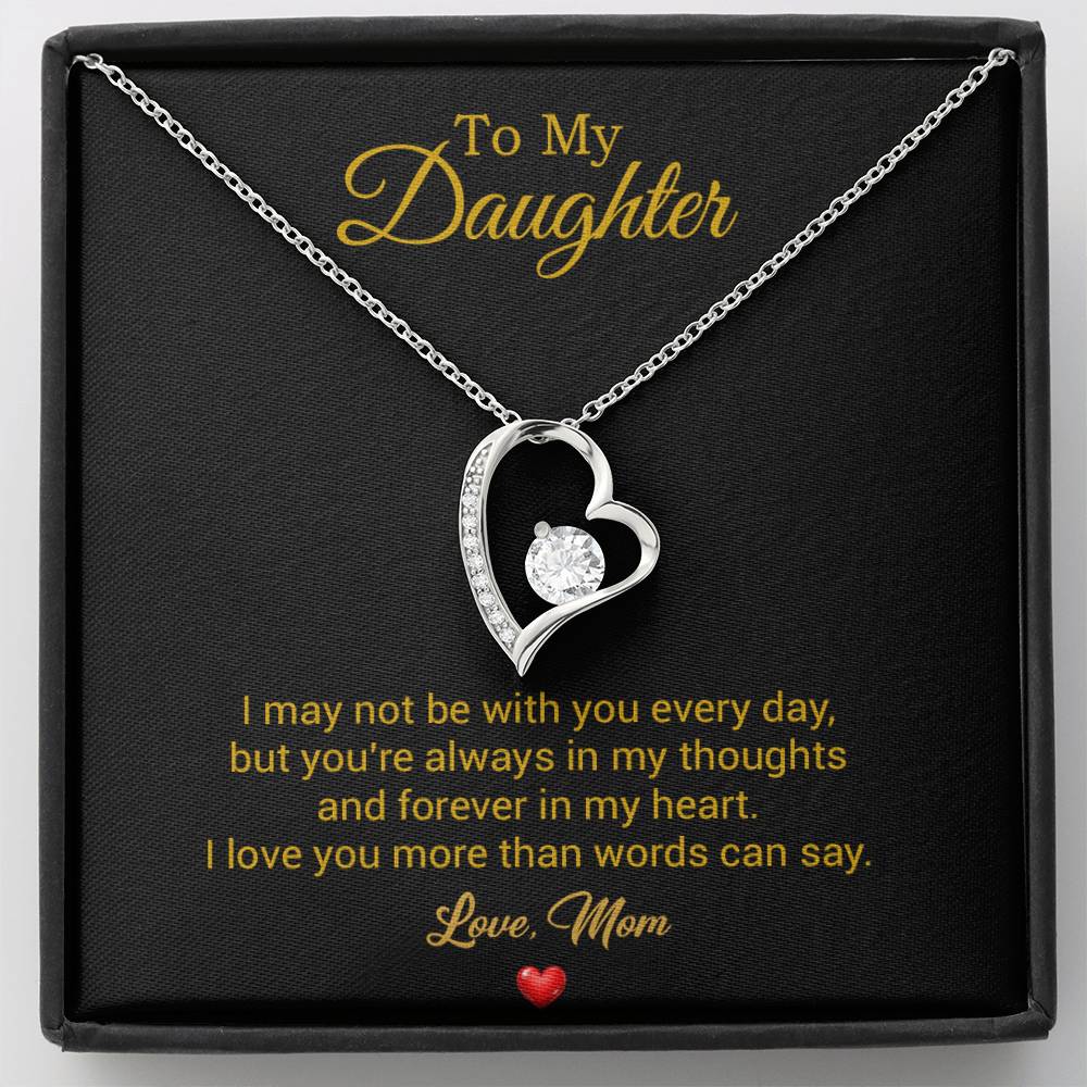To My Daughter Necklace, Gift For Daughter From Mom, Daughter Mother Necklace