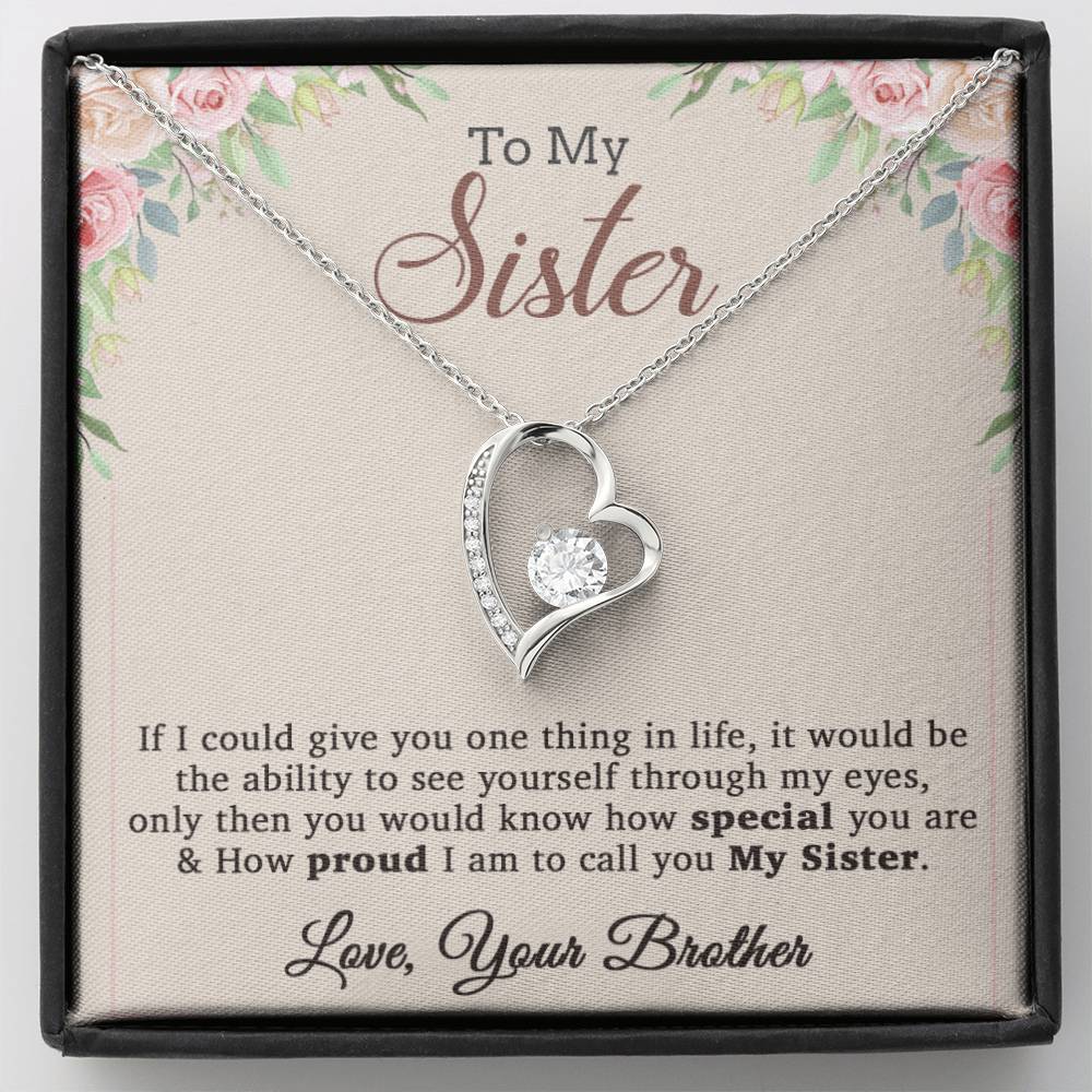 To My Sister Necklace, Brother to Sister, Birthday gift For Sister from Brother 7_12