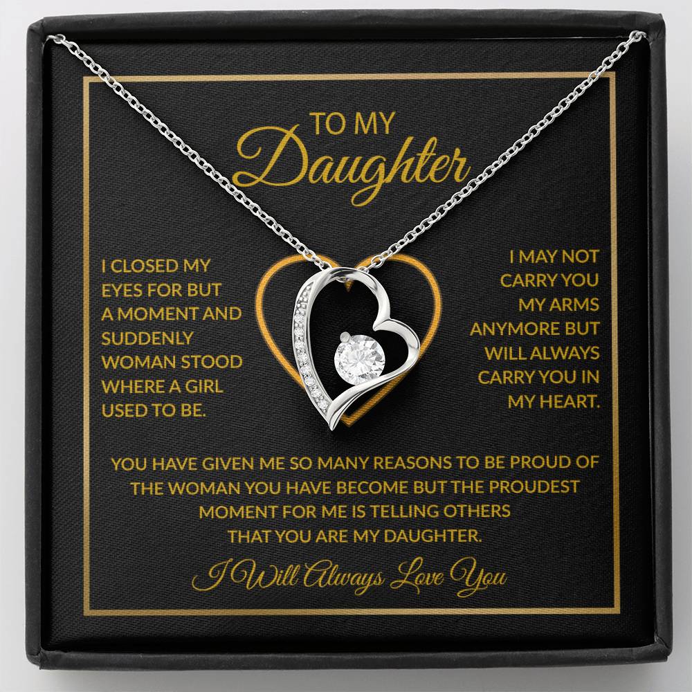 To My Daughter Necklace, Gift for Daughter from Dad, Daughter Father Necklace 27_11_Gold