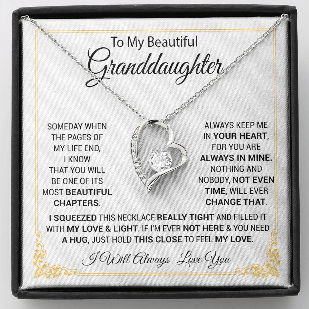 To My Granddaughter Necklace, Gift For Your Granddaughter, Christmas,Anniversary, Graduation