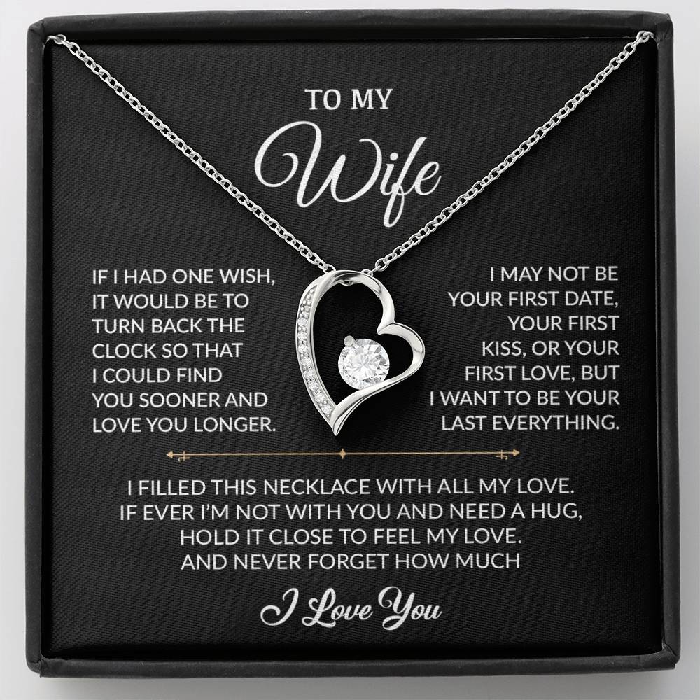 To My Wife Necklace, Gift For Wife, Anniversary Gift For Wife, Necklace For Wife 2_8_Black