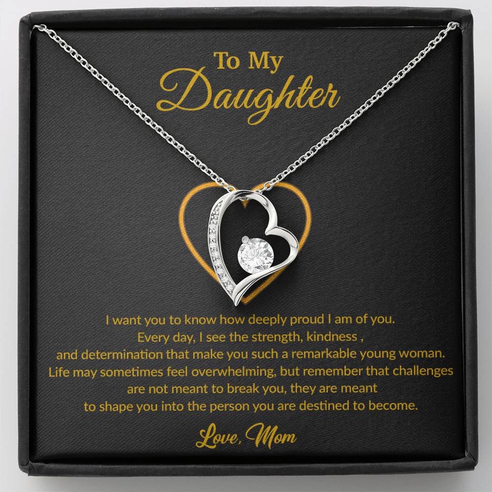 To My Daughter Necklace, Gift for Daughter from Dad, Father Daughter Necklace 10_8_Gold