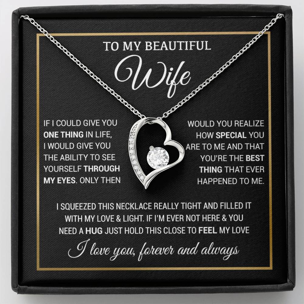 To My Wife Necklace, Christmas Gifts For Women, Anniversary Gift For Wife 5_11_Black