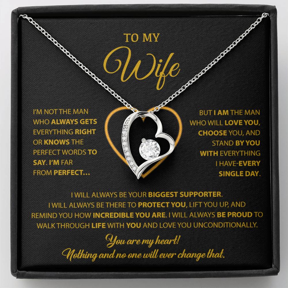 To My Wife Necklace, Gift For Wife, Anniversary Gift For Wife, Necklace For Wife 14_1_Gold
