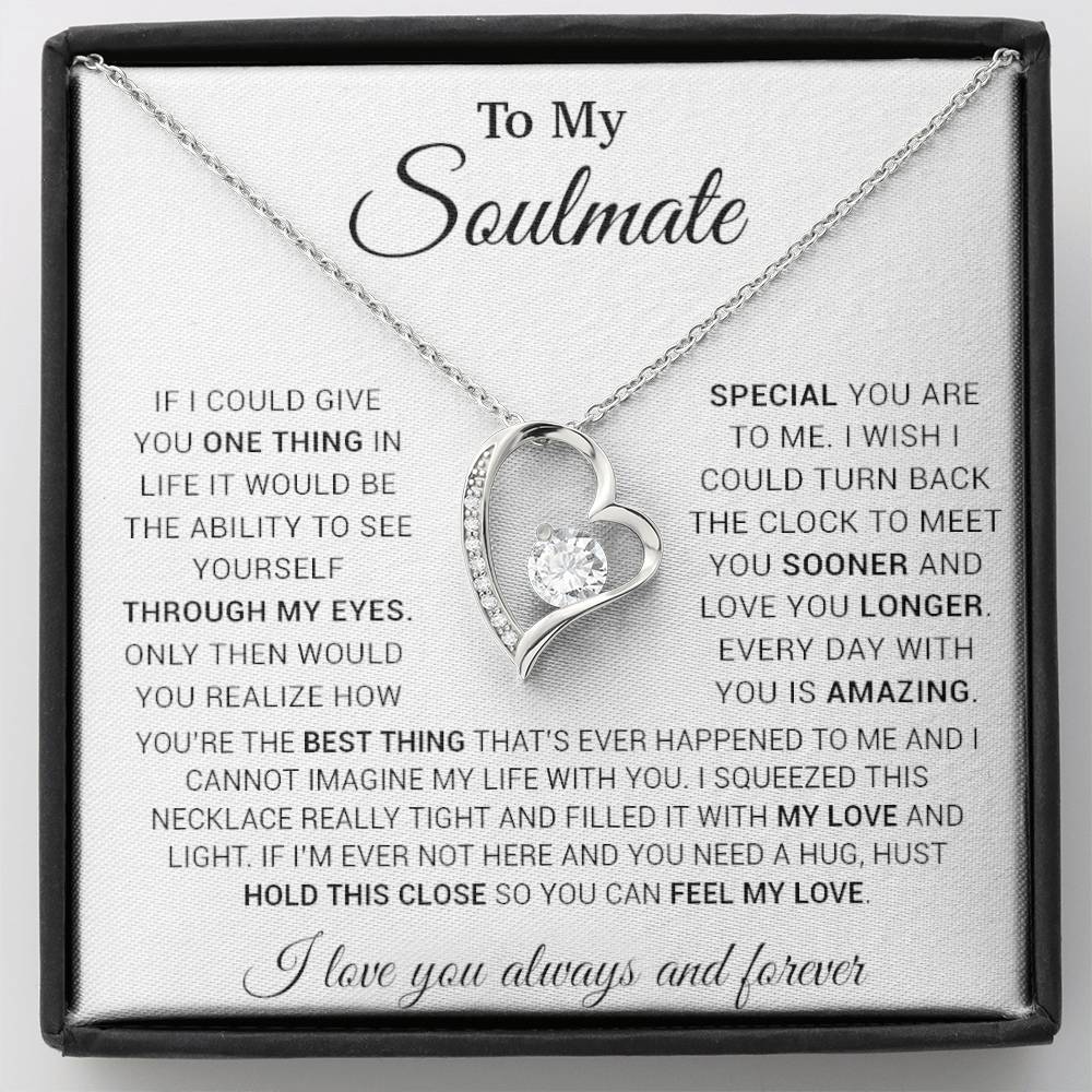 To My Soulmate Necklace, Christmas, Valentine Gift For Her, Gift For Soulmate