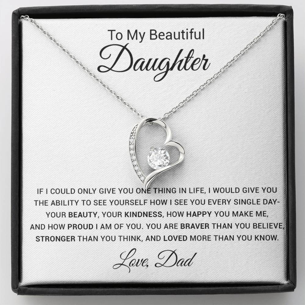 To My Daughter Necklace, Gift For Daughter From Dad, Father Daughter Necklace 9_4