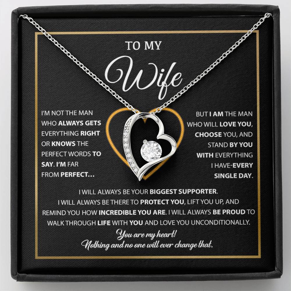 To My Wife Necklace, Gift For Wife, Anniversary Gift For Wife, Necklace For Wife 15_1_Black