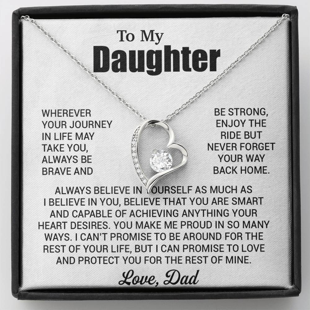 To My Daughter Necklace, Daughter Father Necklace, Daughter Gift From Dad 31_7