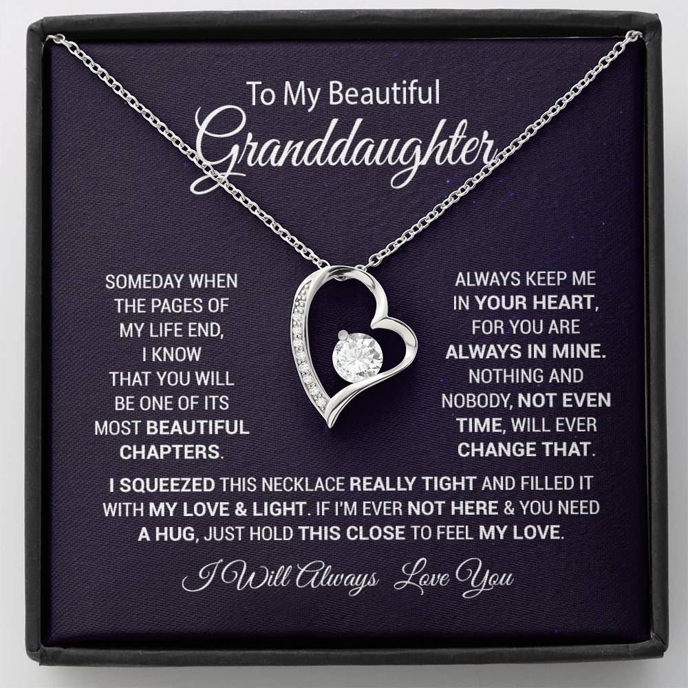 To My Granddaughter Necklace, Gift For Granddaughter, Christmas Gift