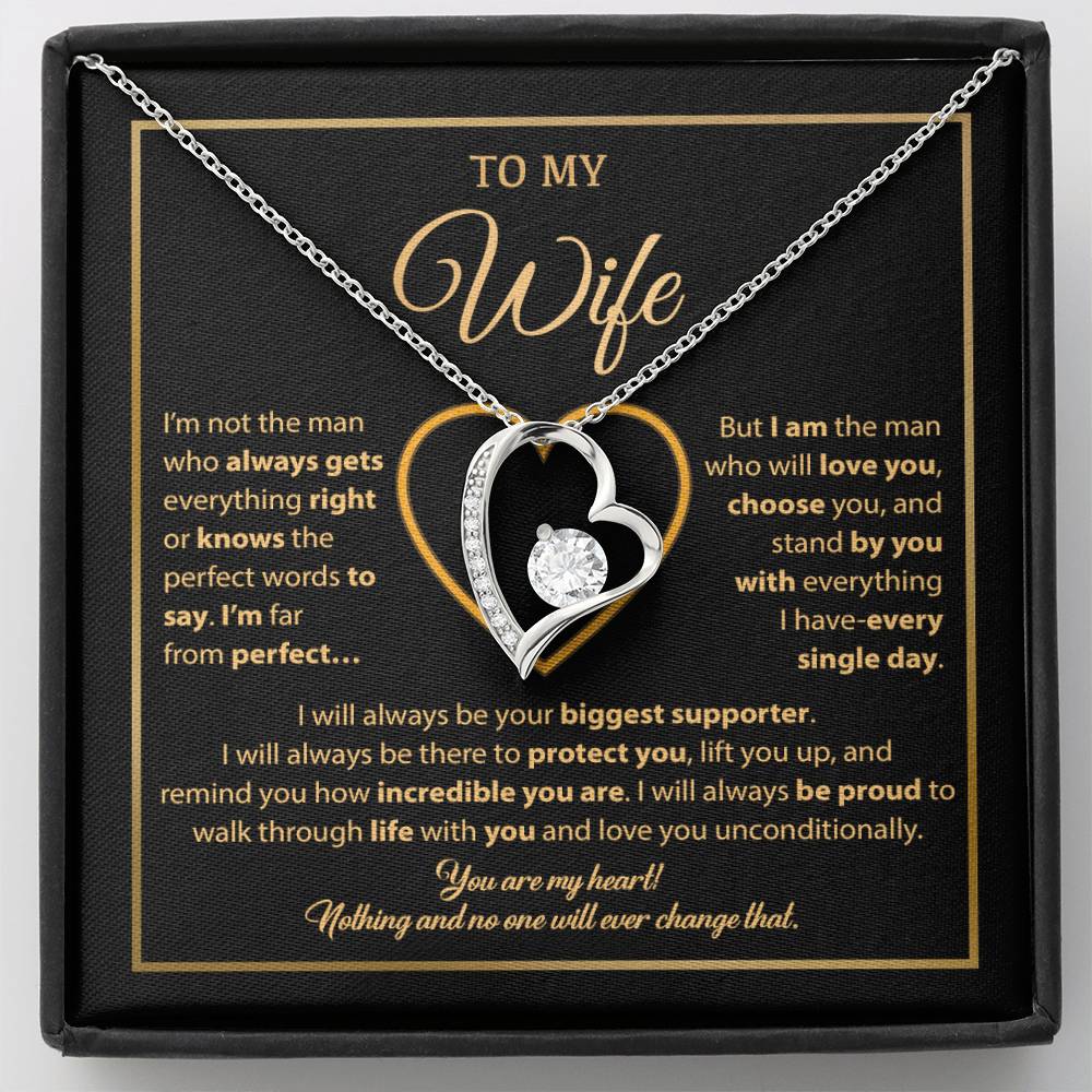 To My Wife Necklace, Gift For Wife, Anniversary Gift For Wife, Necklace For Wife 29_1_Gold