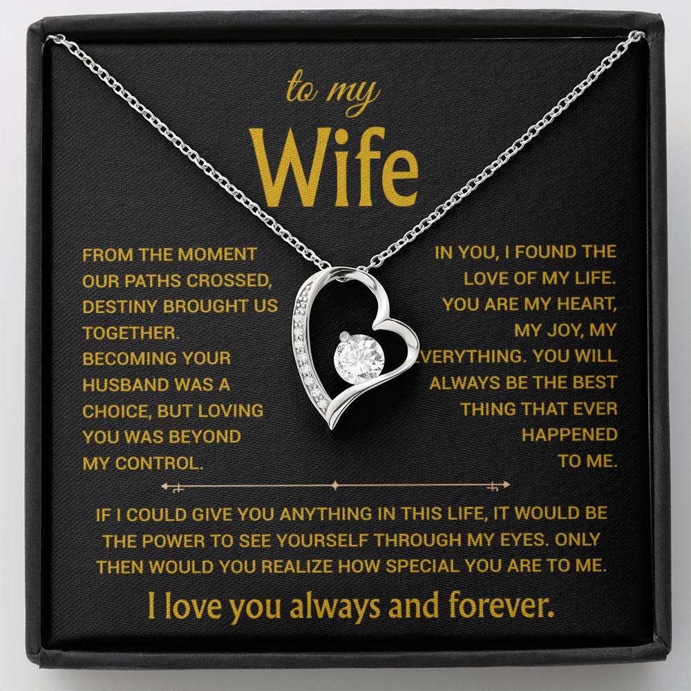 To My Wife Necklace, Christmas Gifts For Women, Anniversary Gift For Wife 6_1_Gold