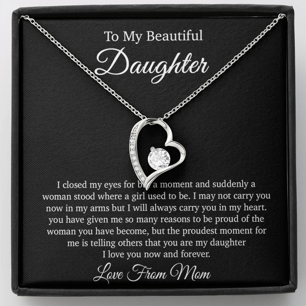 To My Daughter Necklace, Daughter Gift, Daughter Gift From Mom, Birthday Gift For Daughter