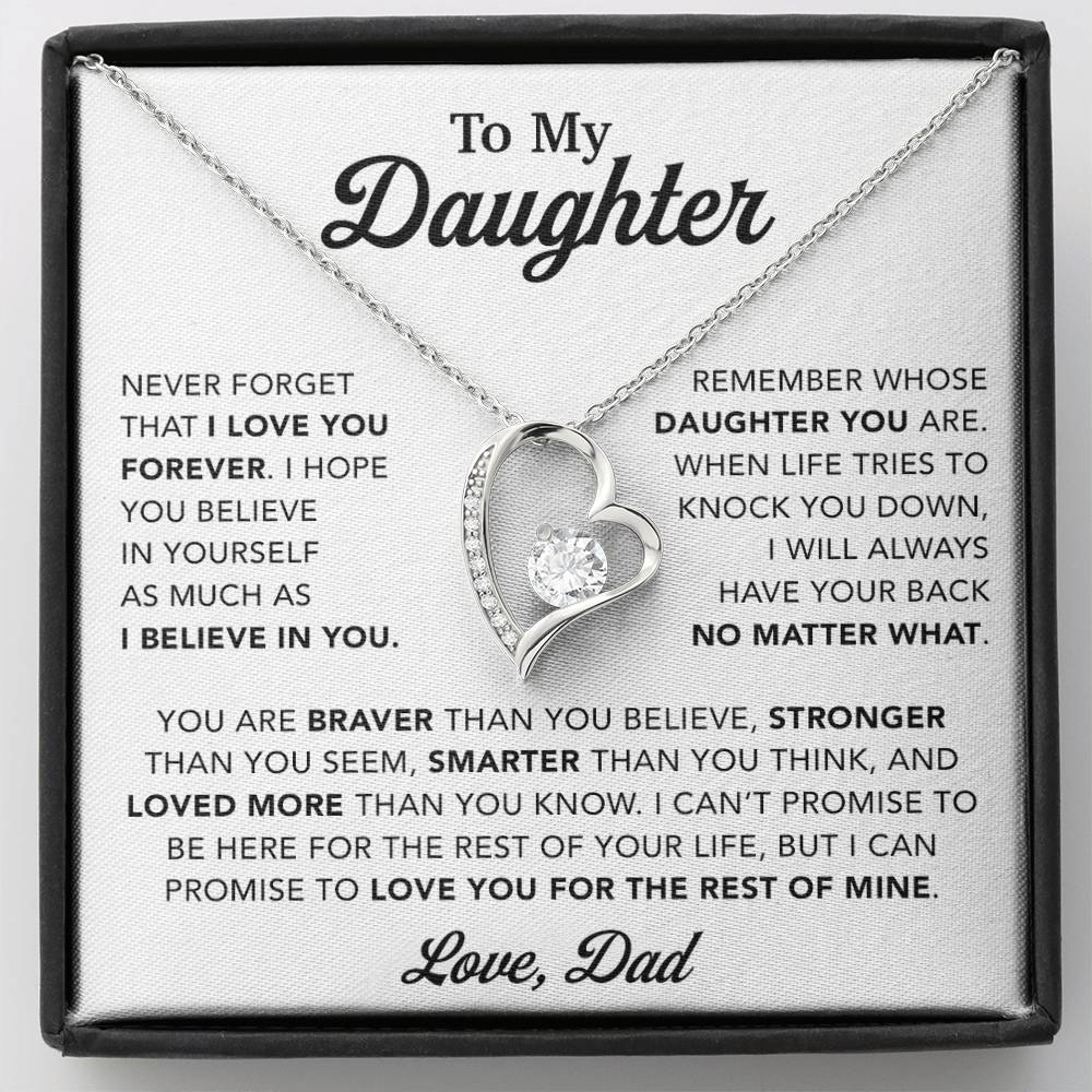 To My Daughter Necklace, Gift for Daughter from Dad, Father Daughter Necklace 30_11