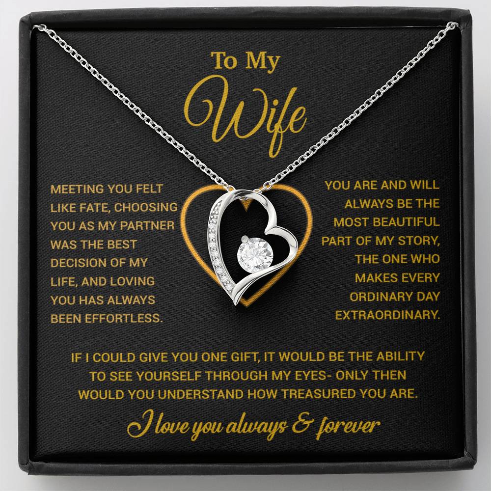 To My Wife Necklace, Christmas Gifts For Women, Anniversary Gift For Wife 1_1_Gold
