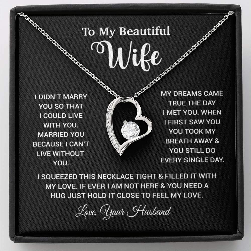 To My Wife Necklace Wife Gift from Husband, Anniversary Gift, Christmas Gift