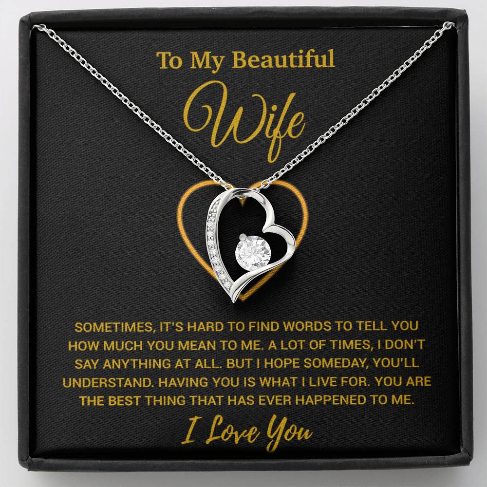 To My Wife Necklace, Christmas Gifts For Women, Anniversary Gift For Wife 22_11_Gold