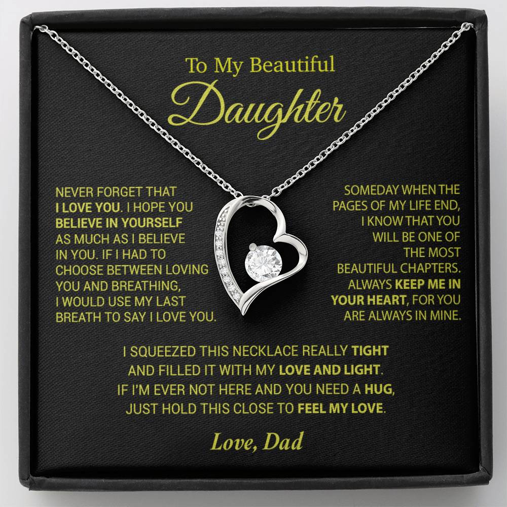 To My Daughter Necklace, Daughter Father Necklace, Daughter Gift From Dad 6_9_xanh