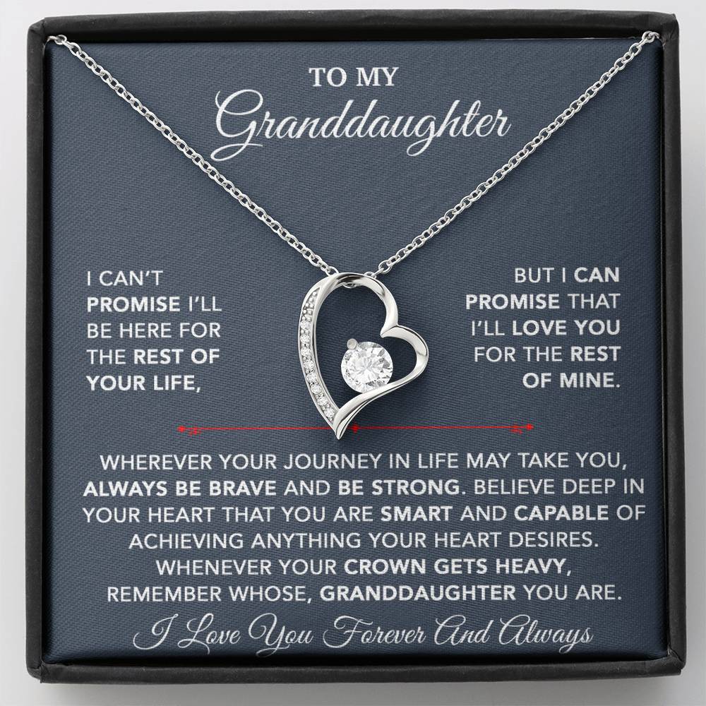 To My Granddaughter Necklace, Granddaughter Gift from Grandpa, Christmas Gift 28_9_Blue
