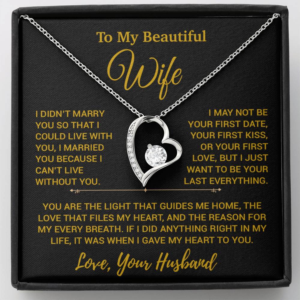 To My Wife Necklace, Vanlentines Gifts For Women, Anniversary Gift For Wife 23_1_Gold