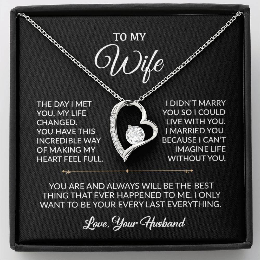 To My Wife Necklace, Gift For Wife, Anniversary Gift For Wife, Necklace For Wife