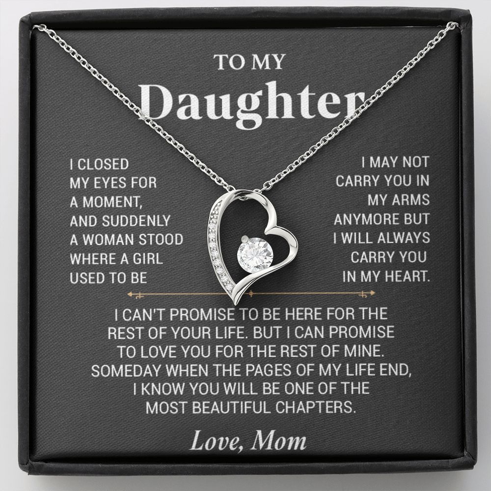To My Daughter Necklace, Gift For Daughter From Mom, Daughter Mother Necklace99