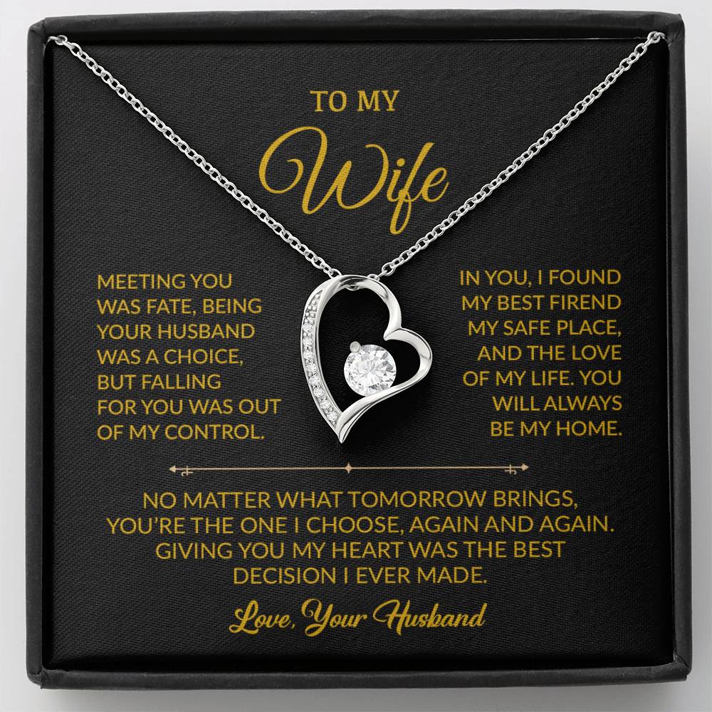 To My Wife Necklace, Gift For Wife, Anniversary Gift For Wife, Necklace For Wife