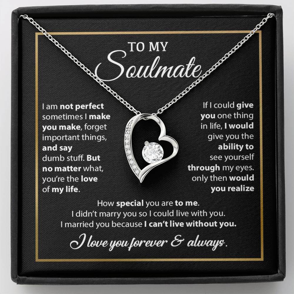To My Soulmate Necklace, Gift For Wife From Husband, Valentines Gift For Wife 8_2_Black