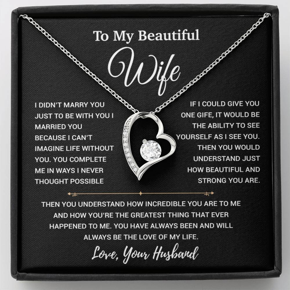 To My Wife Necklace, Christmas Gifts For Women, Anniversary Gift For Wife 11_9_Black
