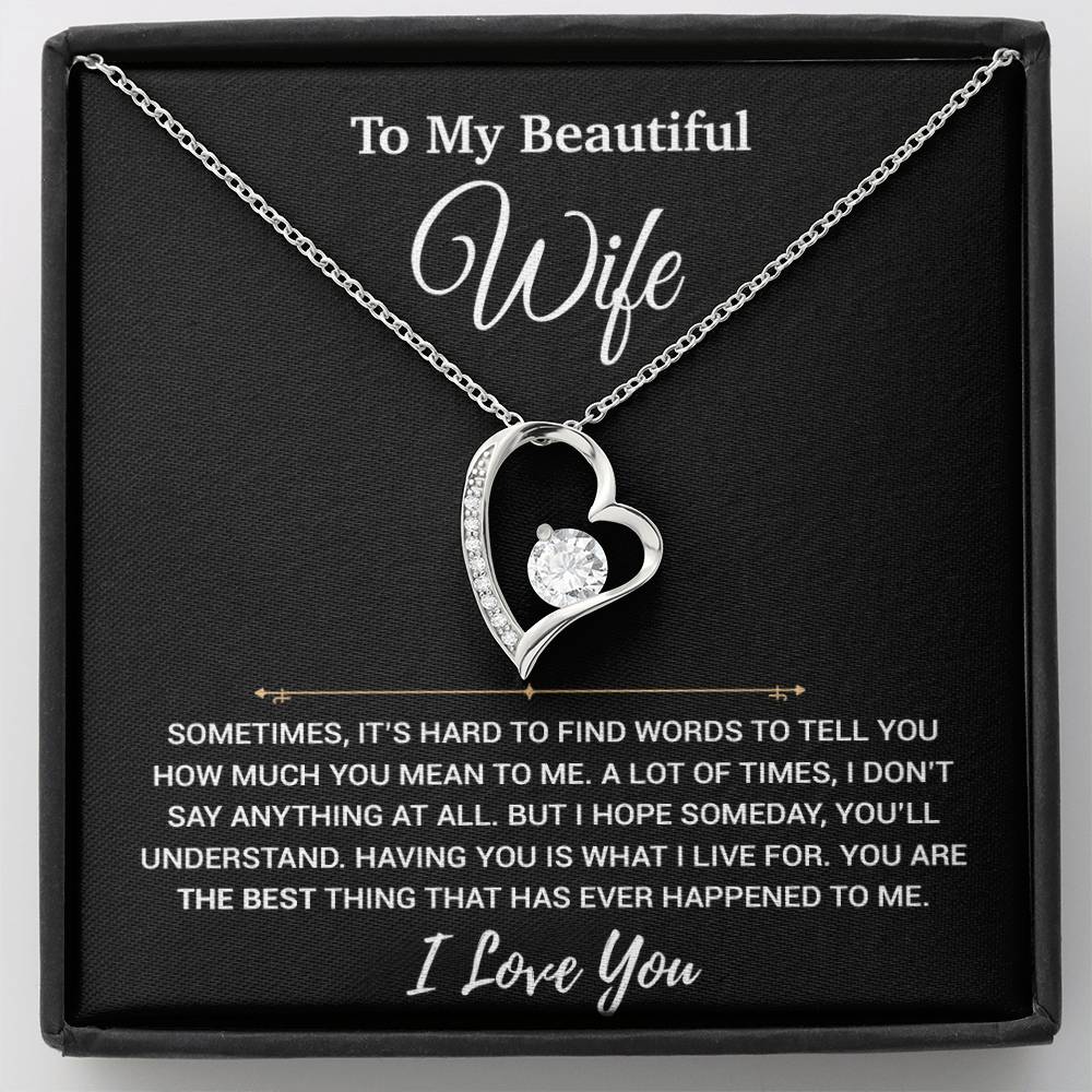 To My Wife Necklace, Christmas Gifts For Women, Anniversary Gift For Wife 20_11_Black
