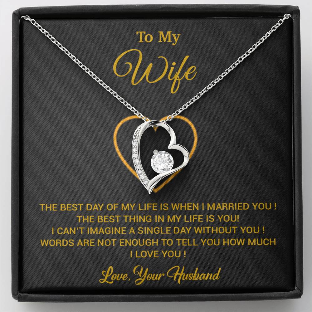 To My Wife Necklace, Gift For Wife, Anniversary Gift For Wife, Necklace For Wife 26_2_Gold
