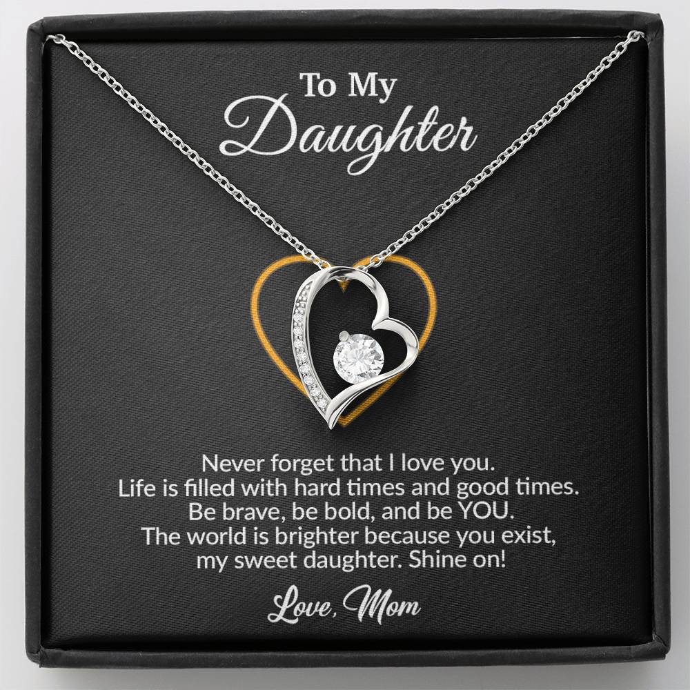 To My Daughter Necklace, Gift for Daughter from Mom, Mother Daughter Necklace