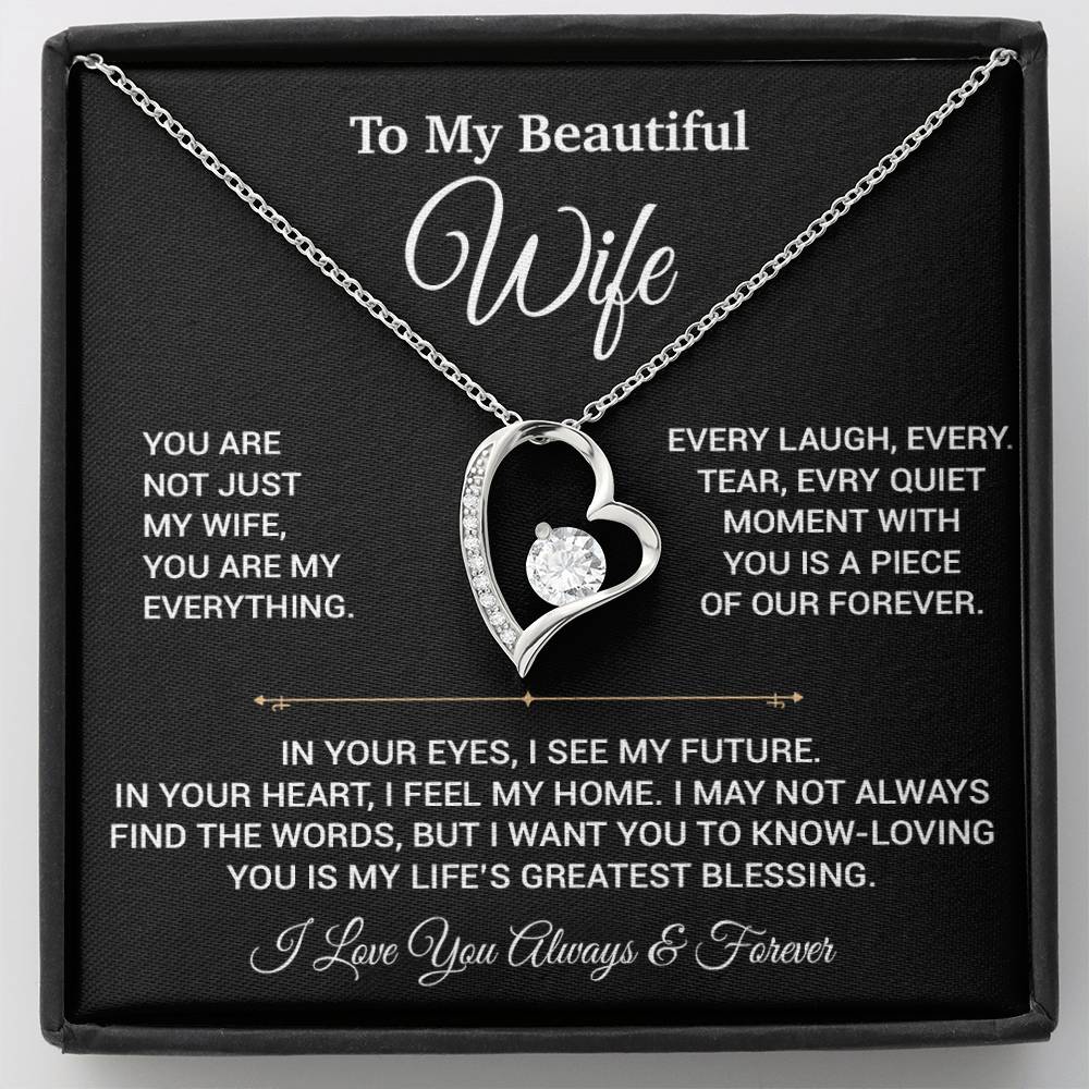 To My Wife Necklace, Christmas Gifts For Women, Anniversary Gift For Wife 10_9_Black