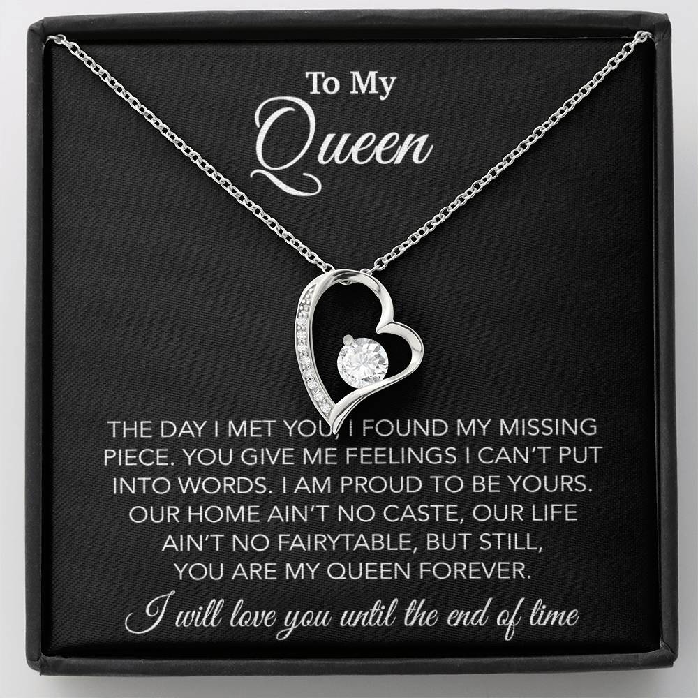 To My Queen Necklace, Anniversary Gift For Wife, Girlfriend Necklace, Birthday Gift For Wife 14_2