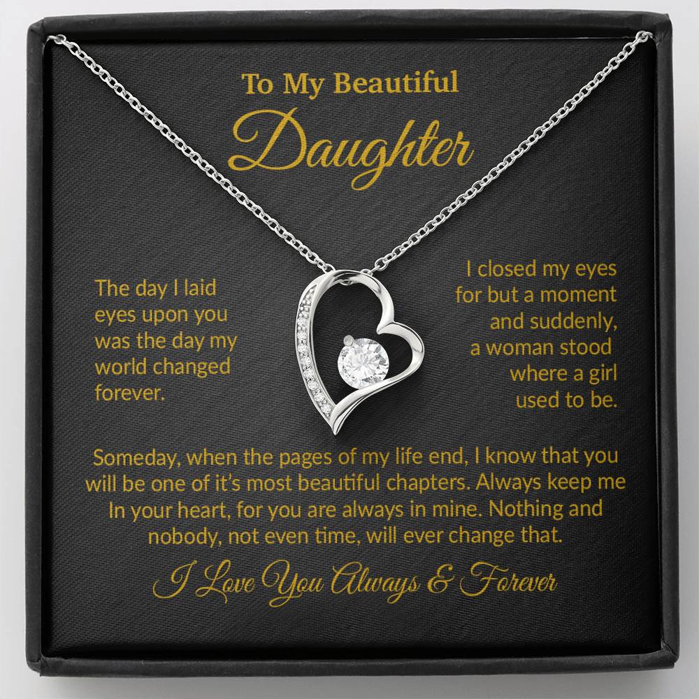 To My Daughter Necklace, Daughter Mother Necklace, Daughter Gift From Mom 8_11_Gold