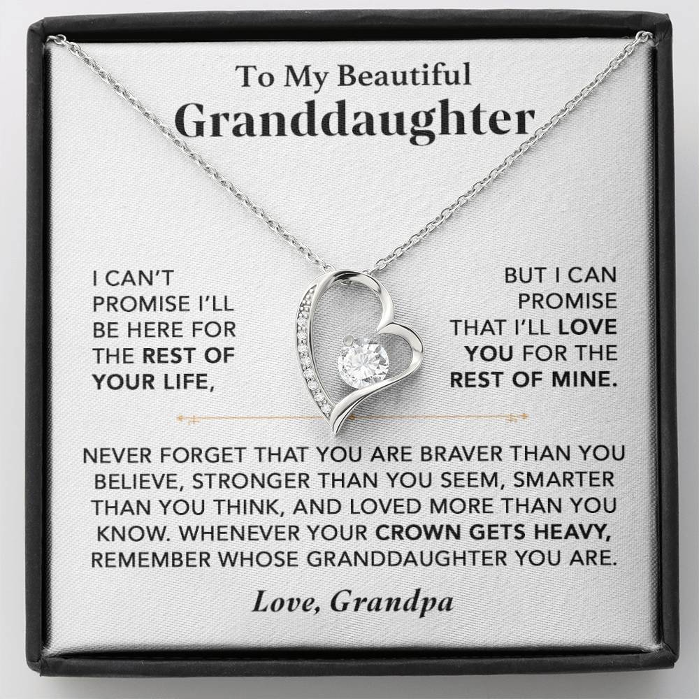 To My Granddaughter Necklace, Granddaughter Gift from Grandma, Gift from Grandpa 1_8
