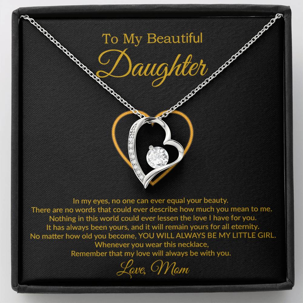 To My Daughter Necklace, Gift For Daughter From Mom, Daughter Mother Necklace 21_7_Gold