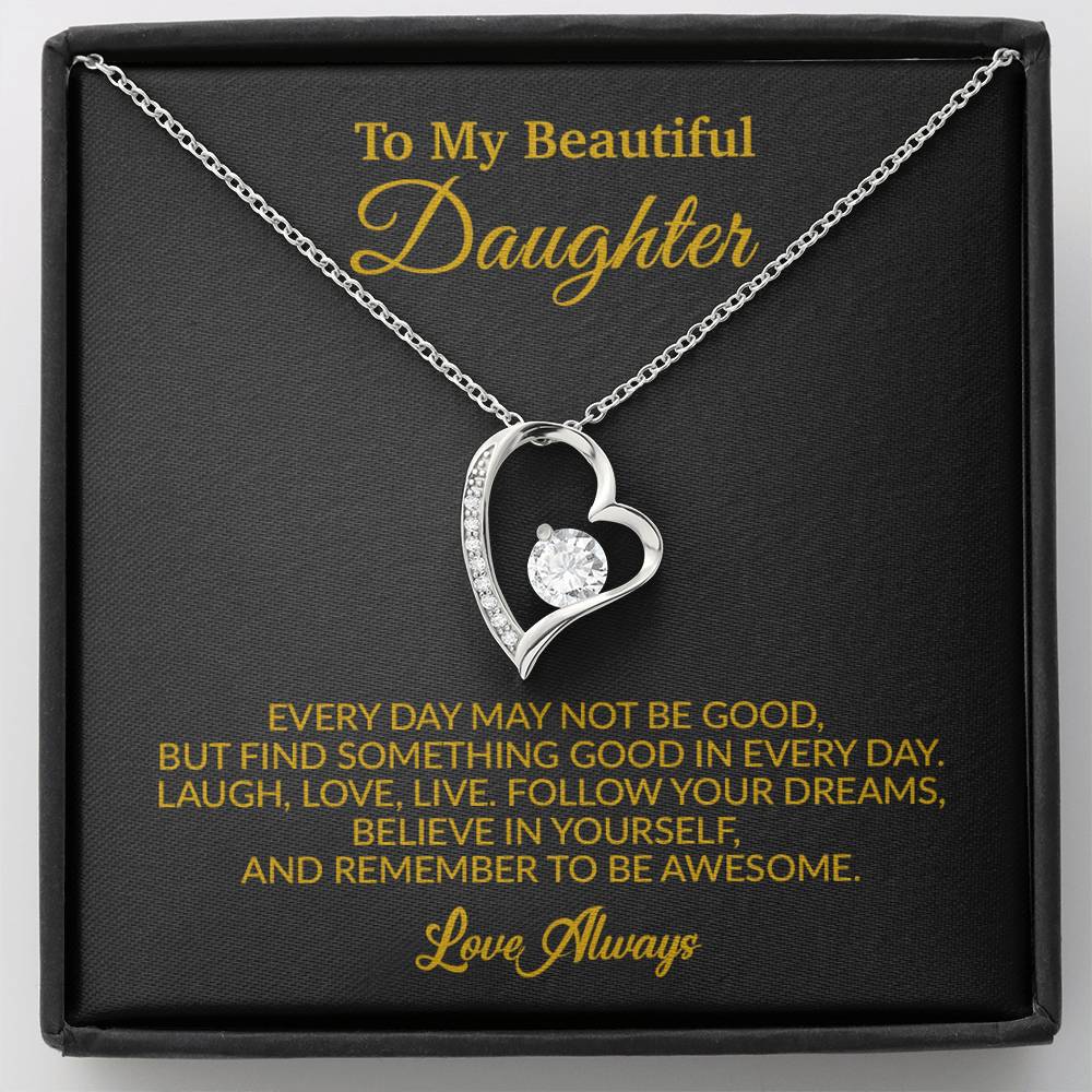 To My Daughter Necklace, Gift for Daughter from Dad, Father Daughter Necklace