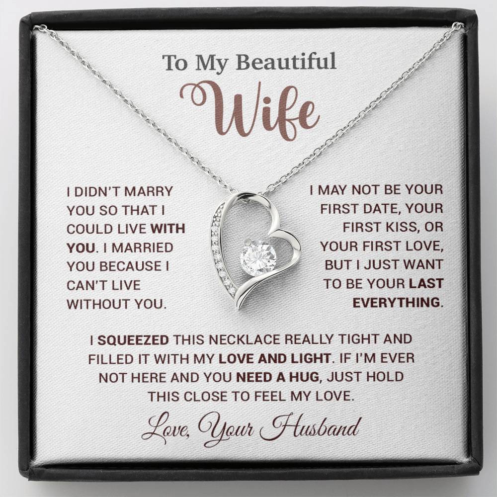 To My Wife Necklace, Wife Gift From Husband, Wife Husband Necklace, Christmas Gift 25_9