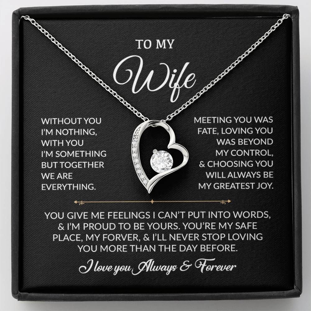 To My Wife Necklace, Gift For Wife, Anniversary Gift For Wife, Necklace For Wife, Necklace Gift