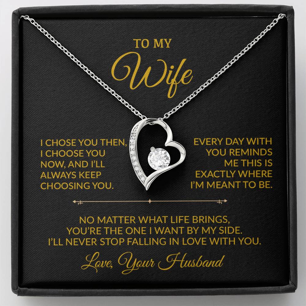 To My Wife Necklace, Gift For Wife, Anniversary Gift For Wife, Necklace For Wife