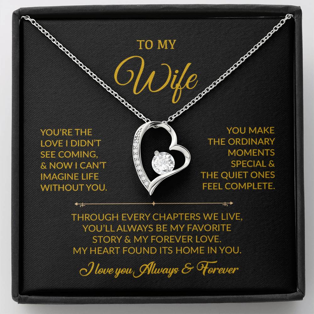 To My Wife Necklace, Gift For Wife, Anniversary Gift For Wife, Necklace For Wife