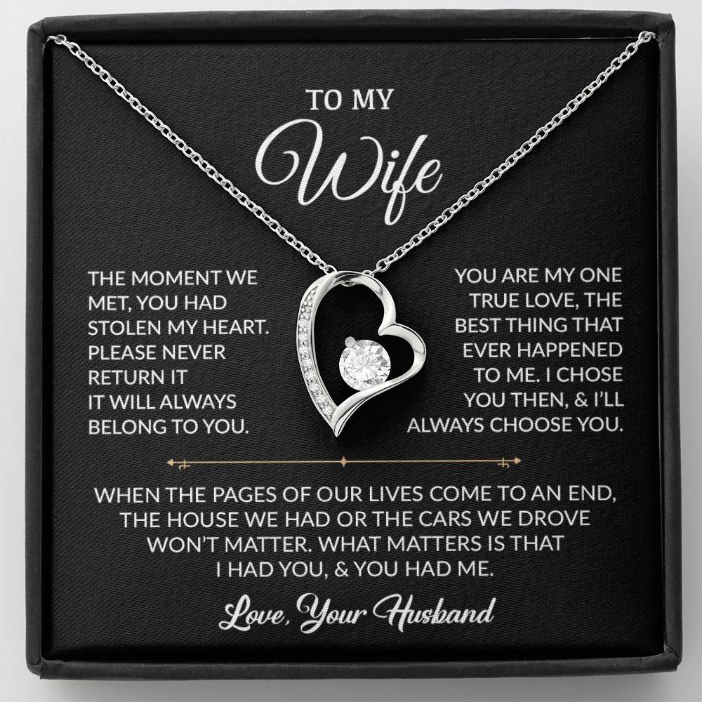 To My Wife Necklace, Gift For Wife, Anniversary Gift For Wife, Necklace For Wife