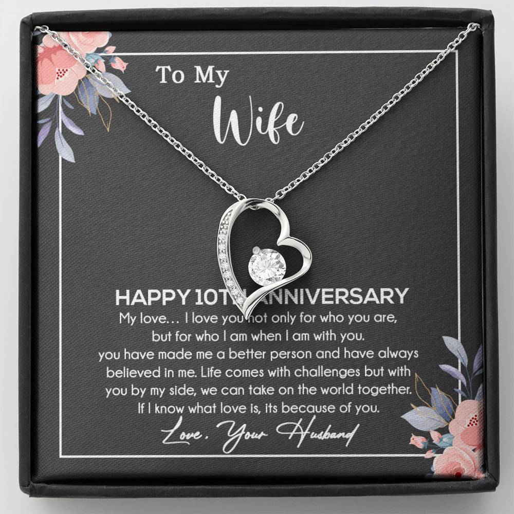 10th Anniversary Gift For Wife Necklace, 10 Year Anniversary, 10th Wedding Gift _11_11