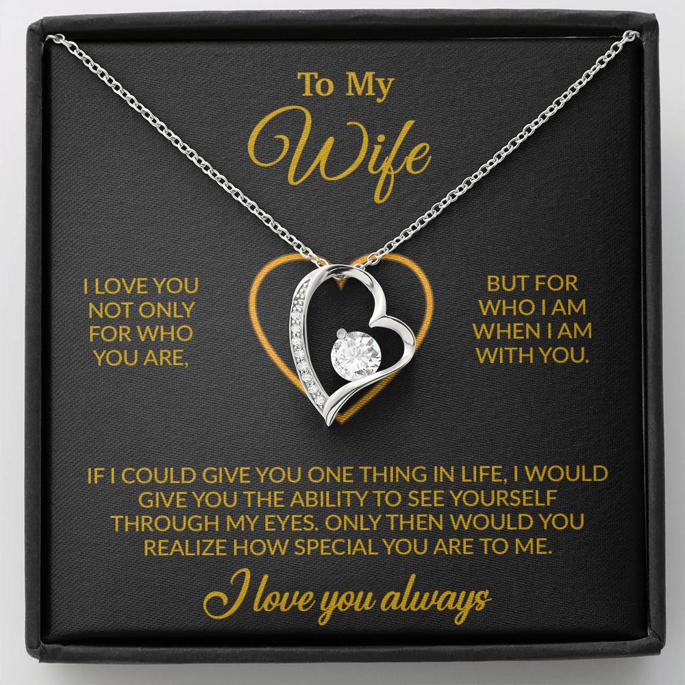 To My Wife Necklace, Gift For Wife, Anniversary Gift For Wife, Necklace For Wife 10_6_Gold