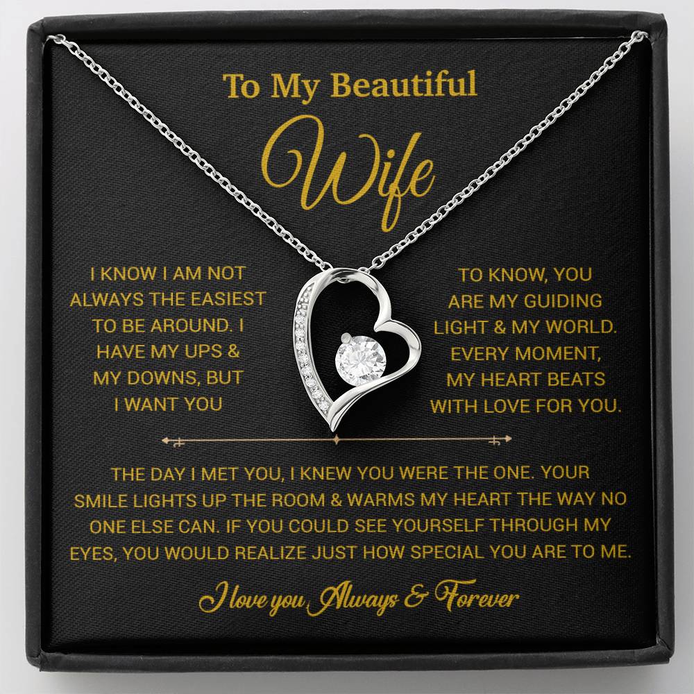 To My Wife Necklace, Gift For Wife, Anniversary Gift For Wife, Necklace For Wife 6_6_Gold