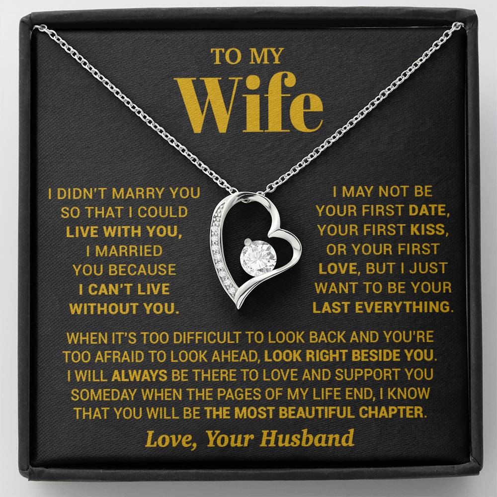 To My Wife Necklace, Christmas Gifts For Women, Anniversary Gift For Wife 28_9_Gold