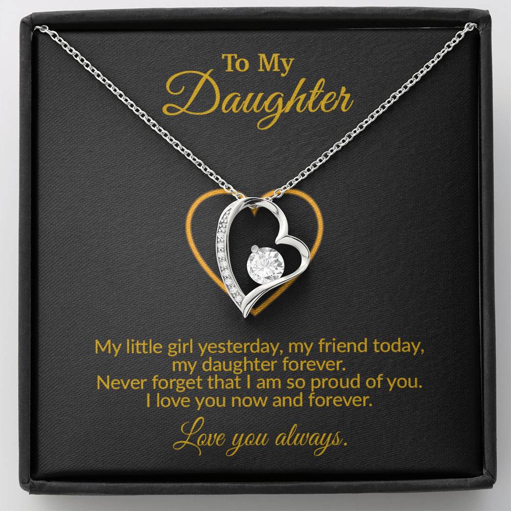 To My Daughter Necklace, Gift for Daughter from Mom, Mother Daughter Necklace