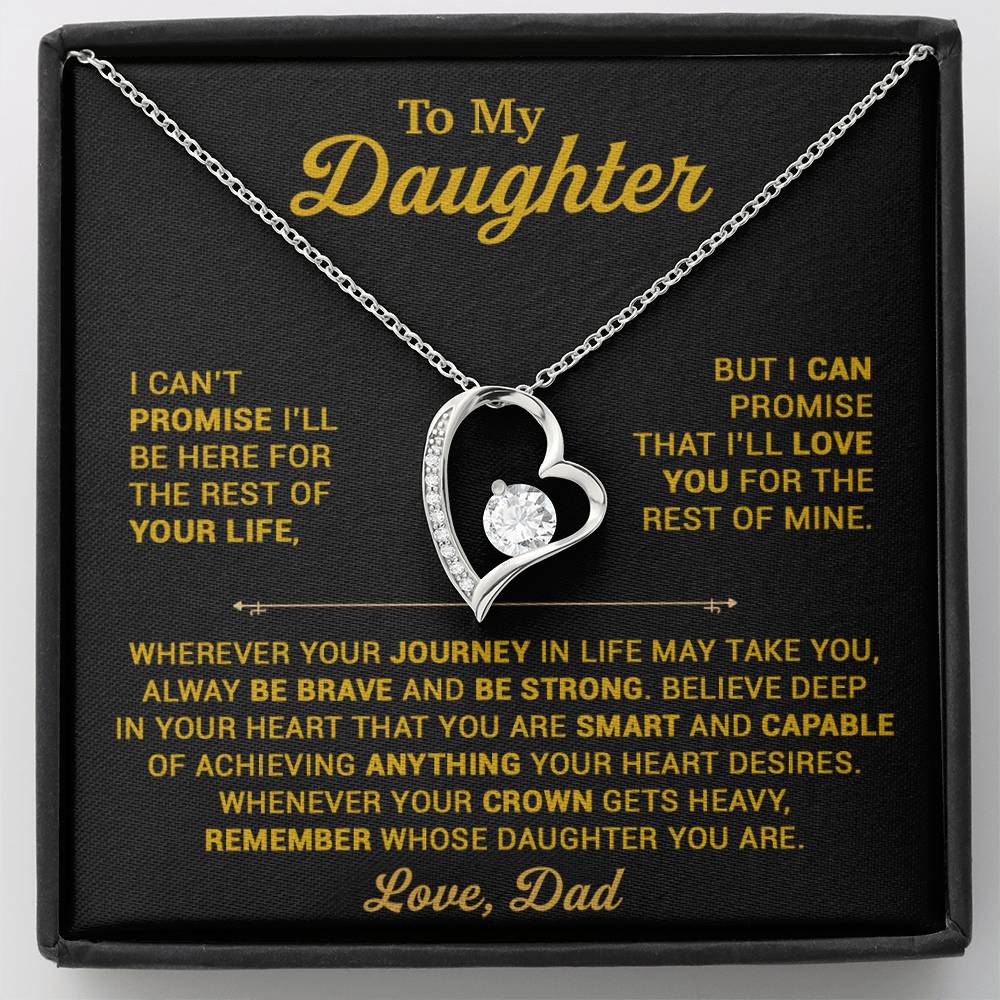 To My Daughter Necklace, Gift for Daughter from Dad, Daughter Father Necklace 11_10_Gold