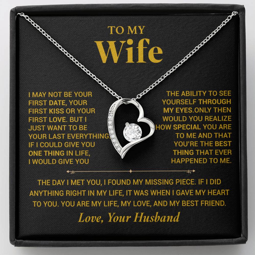 To My Wife Necklace, Christmas Gift For Wife, Christmas Gifts For Her, Wife Gift_ Orange