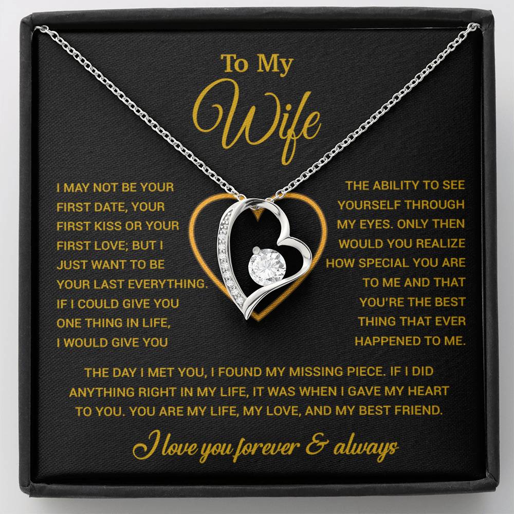 To My Wife Necklace, Christmas Gifts For Women, Anniversary Gift For Wife 29_12_Gold